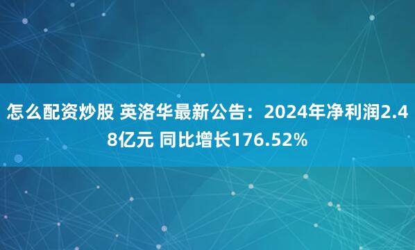怎么配资炒股 英洛华最新公告：2024年净利润2.48亿元 同比增长176.52%