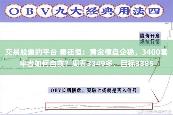 交易股票的平台 秦钰恒：黄金横盘企稳，3400套牢者如何自救？周五3349多，目标3385