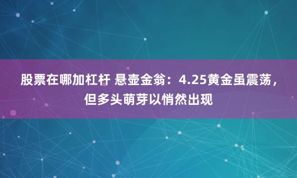 股票在哪加杠杆 悬壶金翁：4.25黄金虽震荡，但多头萌芽以悄然出现