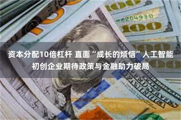 资本分配10倍杠杆 直面“成长的烦恼”人工智能初创企业期待政策与金融助力破局