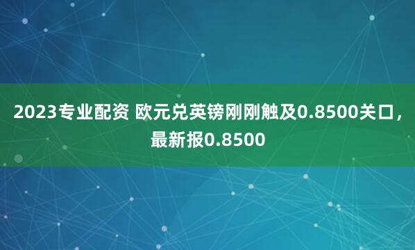 2023专业配资 欧元兑英镑刚刚触及0.8500关口，最新报0.8500