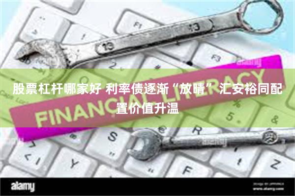 股票杠杆哪家好 利率债逐渐“放晴” 汇安裕同配置价值升温