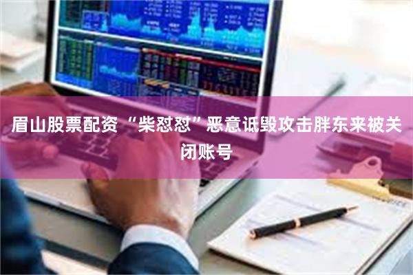 眉山股票配资 “柴怼怼”恶意诋毁攻击胖东来被关闭账号